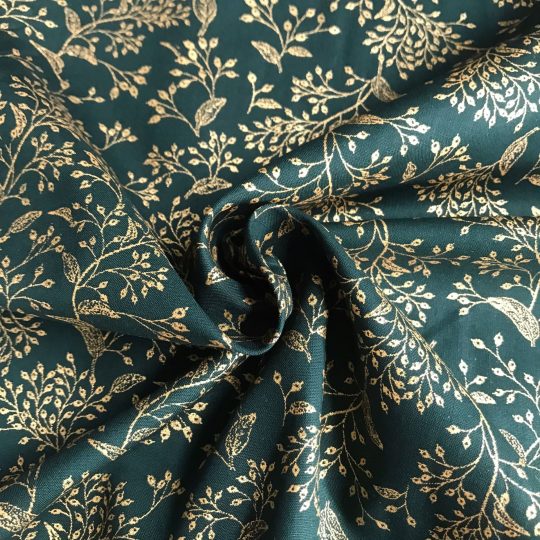 Popeline Coton Motif Feuillage — vue 6