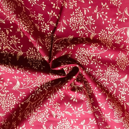 Popeline Coton Motif Feuillage — vue 4