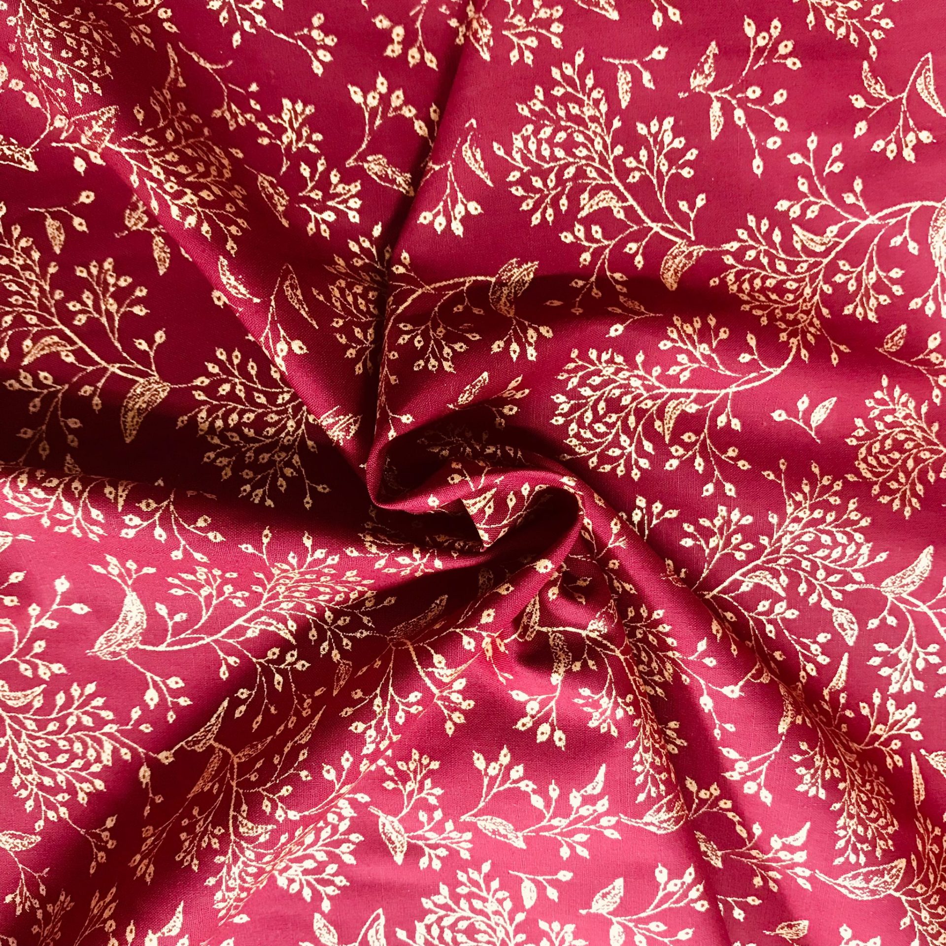 Popeline Coton Motif Feuillage — vue 4