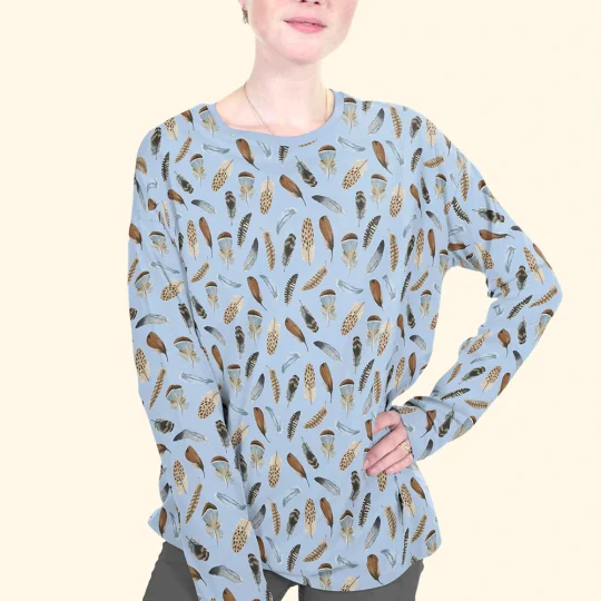 Tissu Jersey Plumes — vue 3