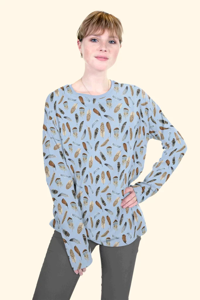 Tissu Jersey Plumes — vue 3