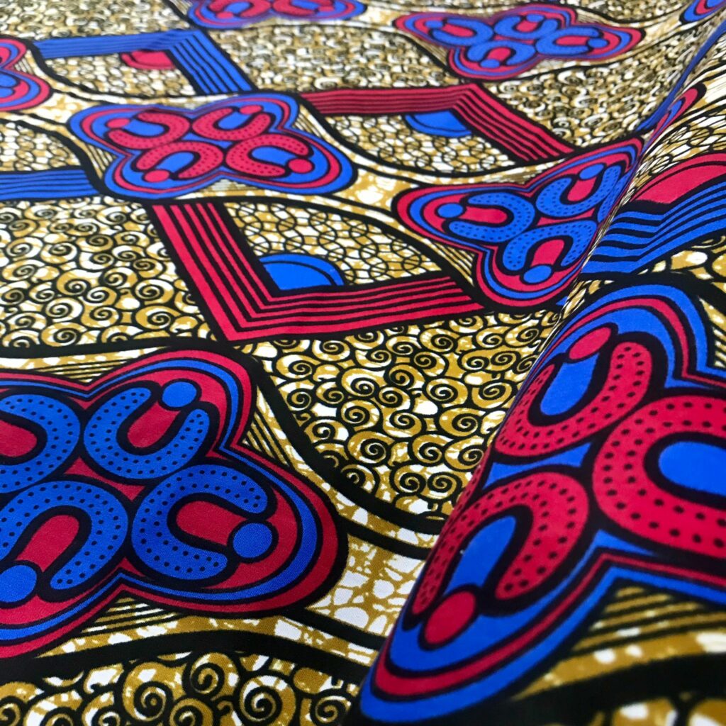 Tissu Africain Motif Géométrique Divers