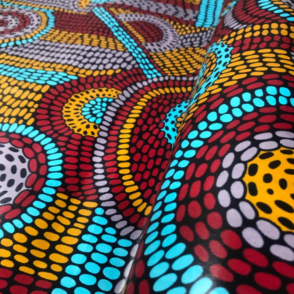 Tissu Africain Motif Géométrique Ovale