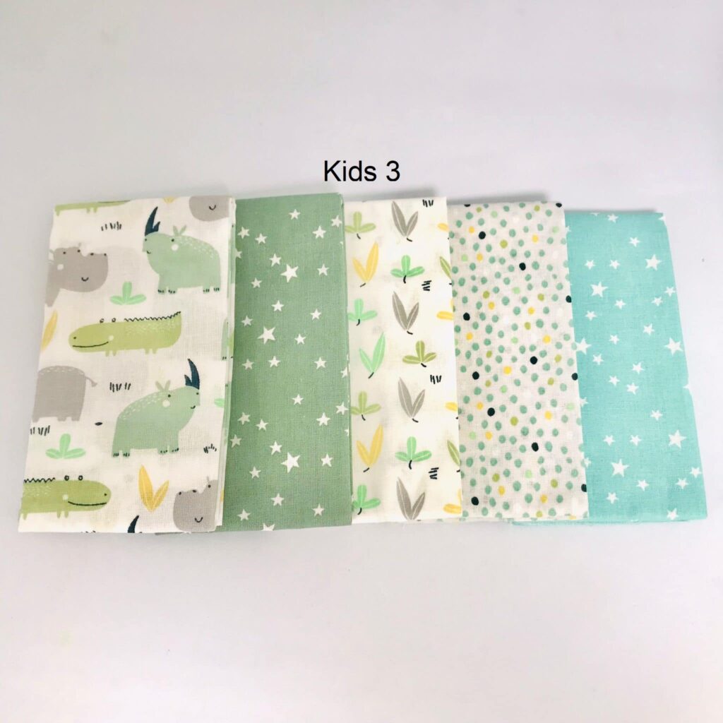 LOT DE 5 COUPONS COTON KIDS 45x55cm — vue 4