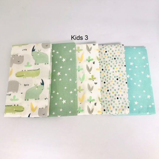 LOT DE 5 COUPONS COTON KIDS 45x55cm — vue 4