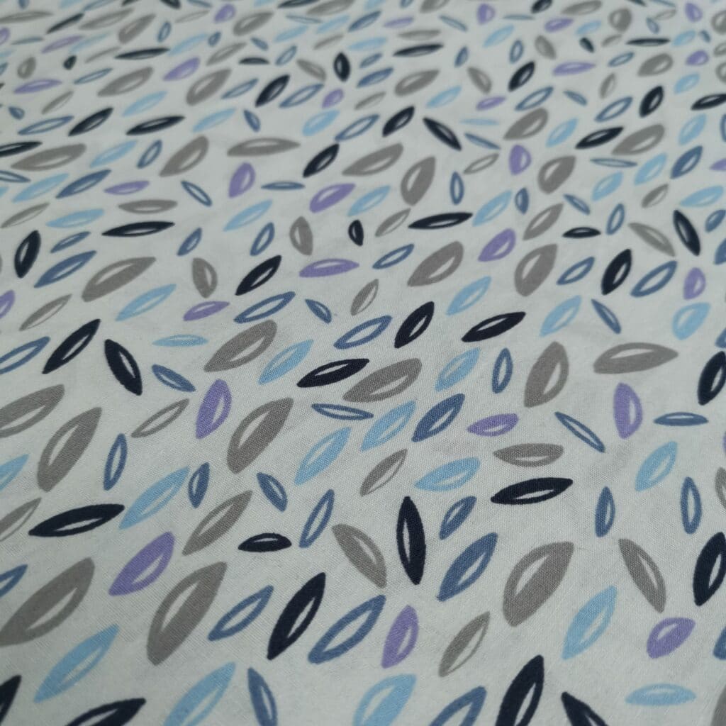 Popeline Coton Petit Motif Feuilles Abstrait — vue 3