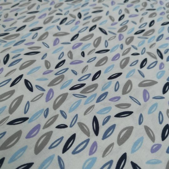 Popeline Coton Petit Motif Feuilles Abstrait — vue 3