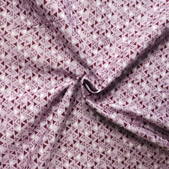 Popeline Coton Motif Triangle Géométrique
