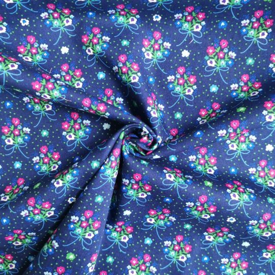 Popeline Coton Motif Bouquet De Fleurs