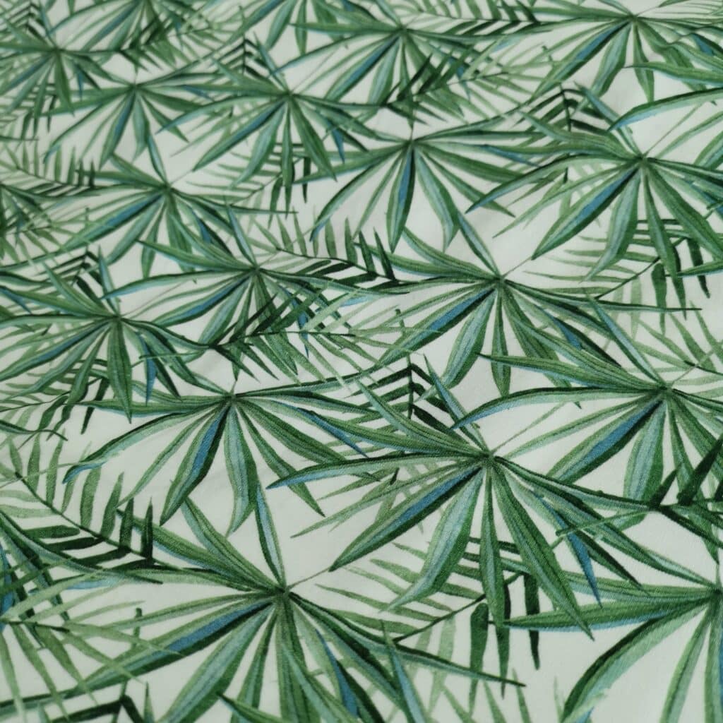 Tissu Jersey Feuilles Palmier