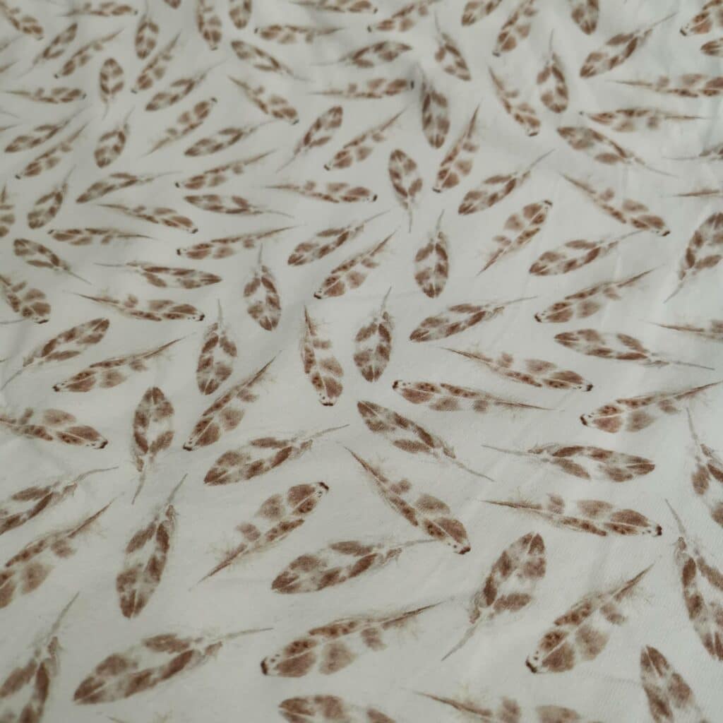 Tissu Jersey Plumes Beiges — vue 4