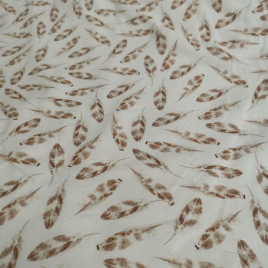 Tissu Jersey Plumes Beiges — vue 4