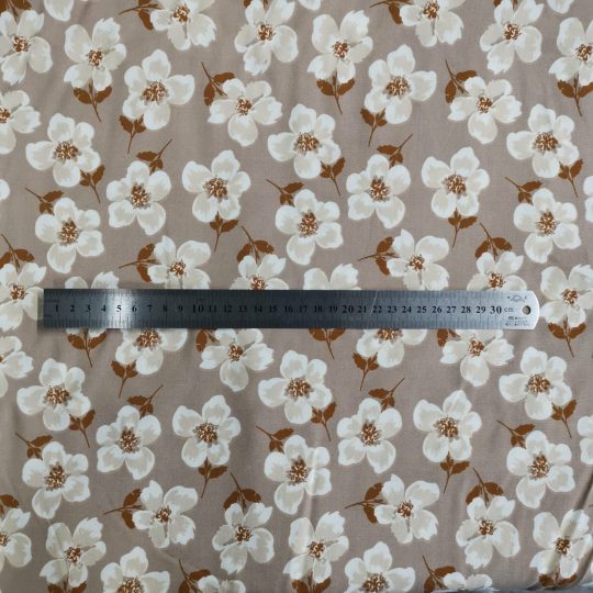 Tissu Viscose Fleurs Blanches — vue 8