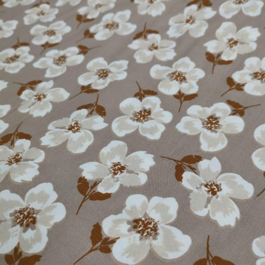 Tissu Viscose Fleurs Blanches — vue 7