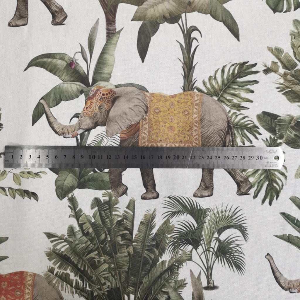 Coton Ameublement Motif Éléphants — vue 2