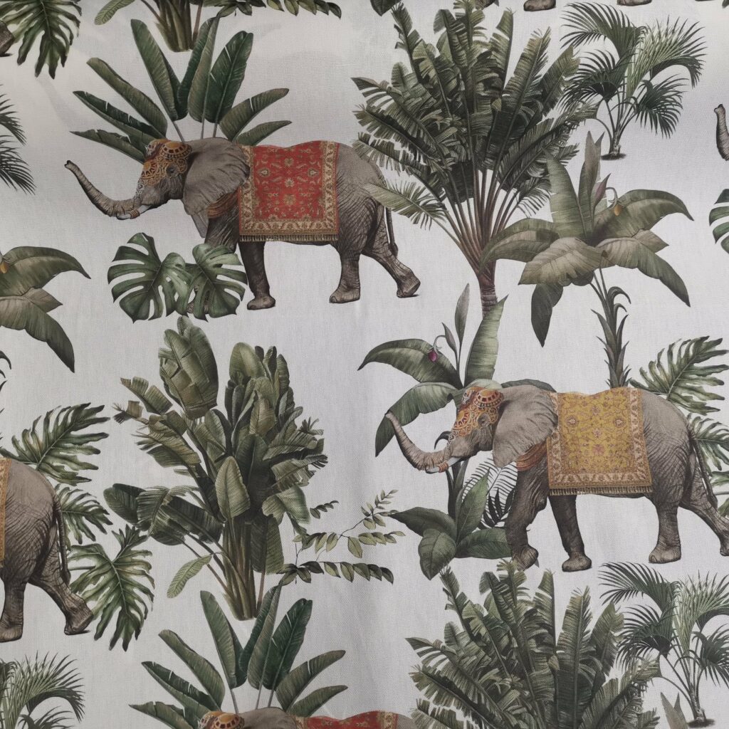 Coton Ameublement Motif Éléphants — vue 4