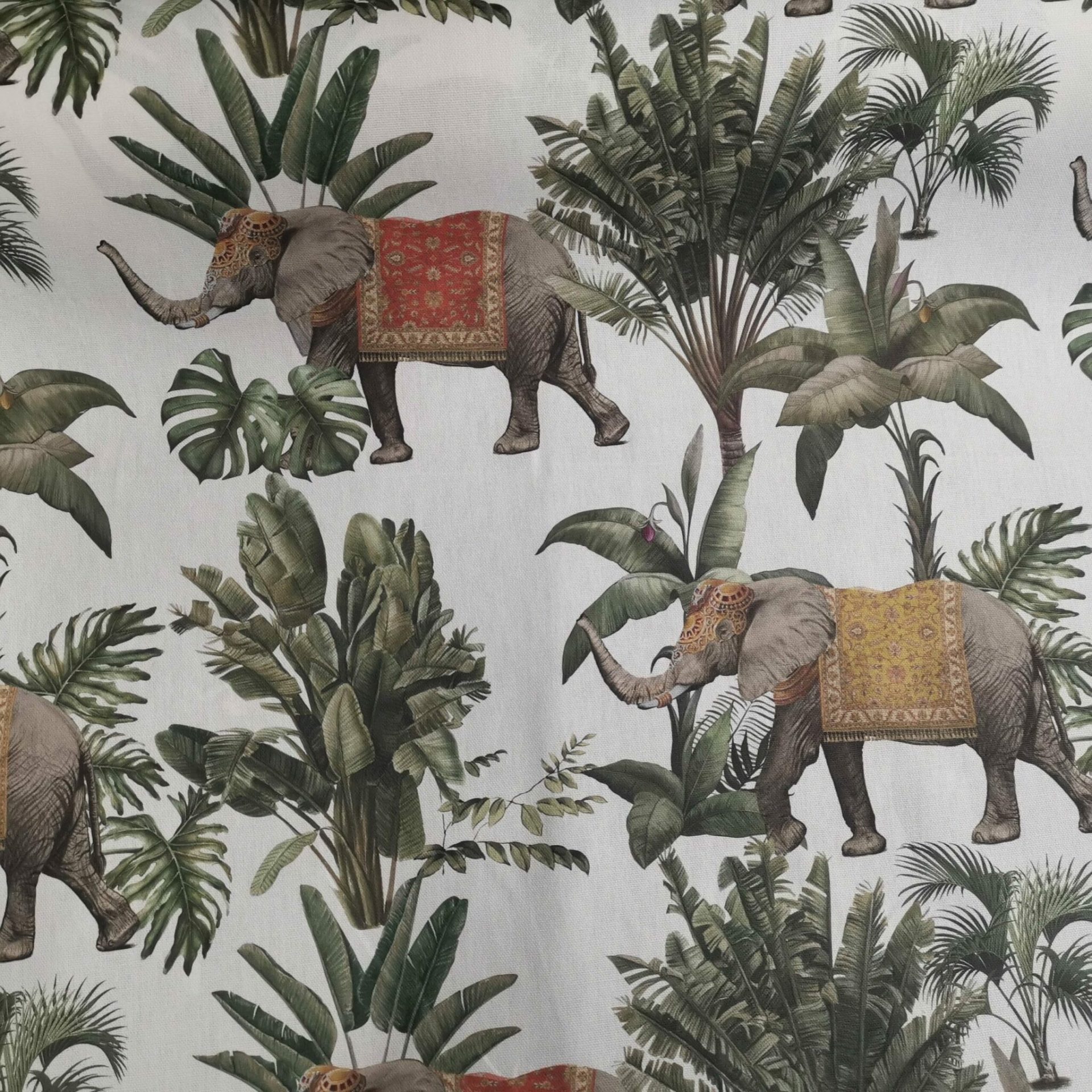 Coton Ameublement Motif Éléphants — vue 4