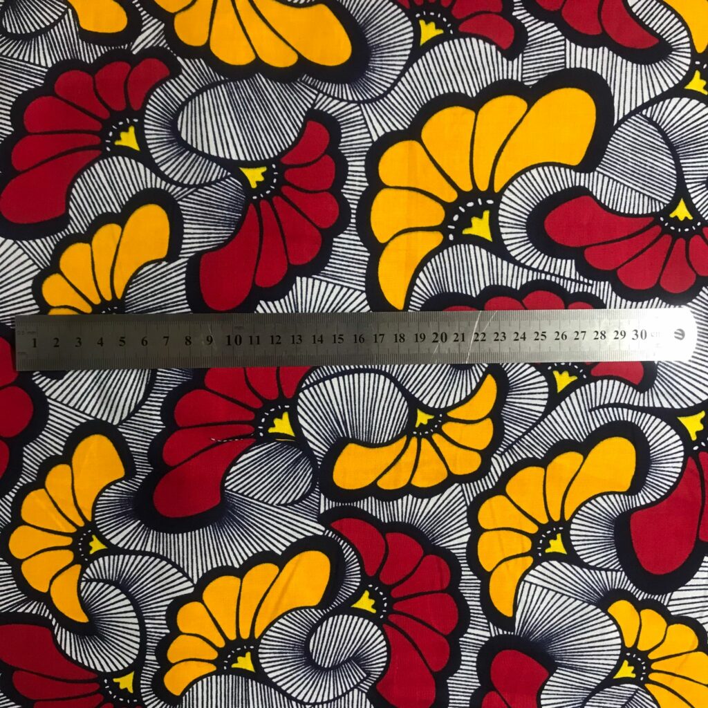 Tissu Africain Motif Fleurs De Mariage — vue 3
