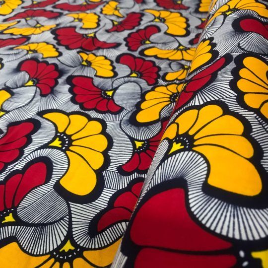 Tissu Africain Motif Fleurs De Mariage