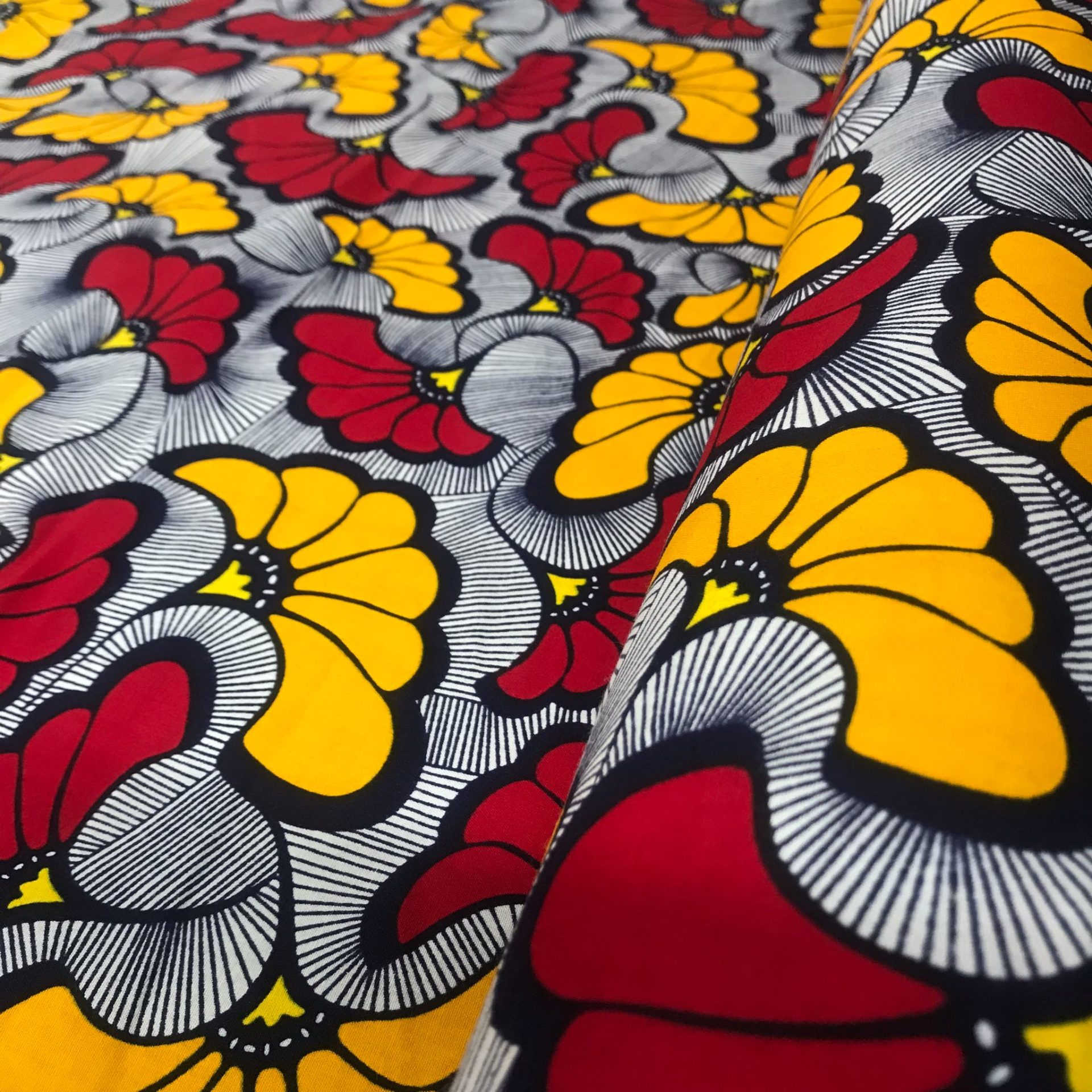 Tissu Africain Motif Fleurs De Mariage