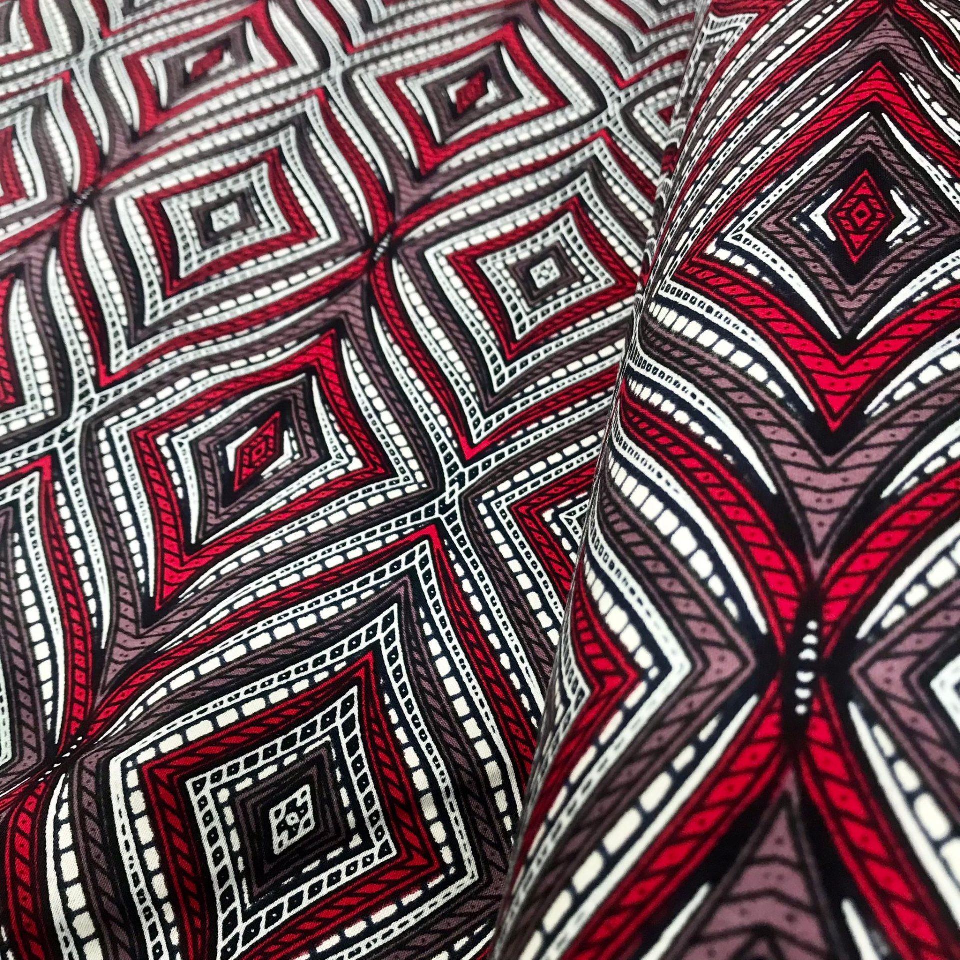 Tissu Africain Motif Illusion D’optique