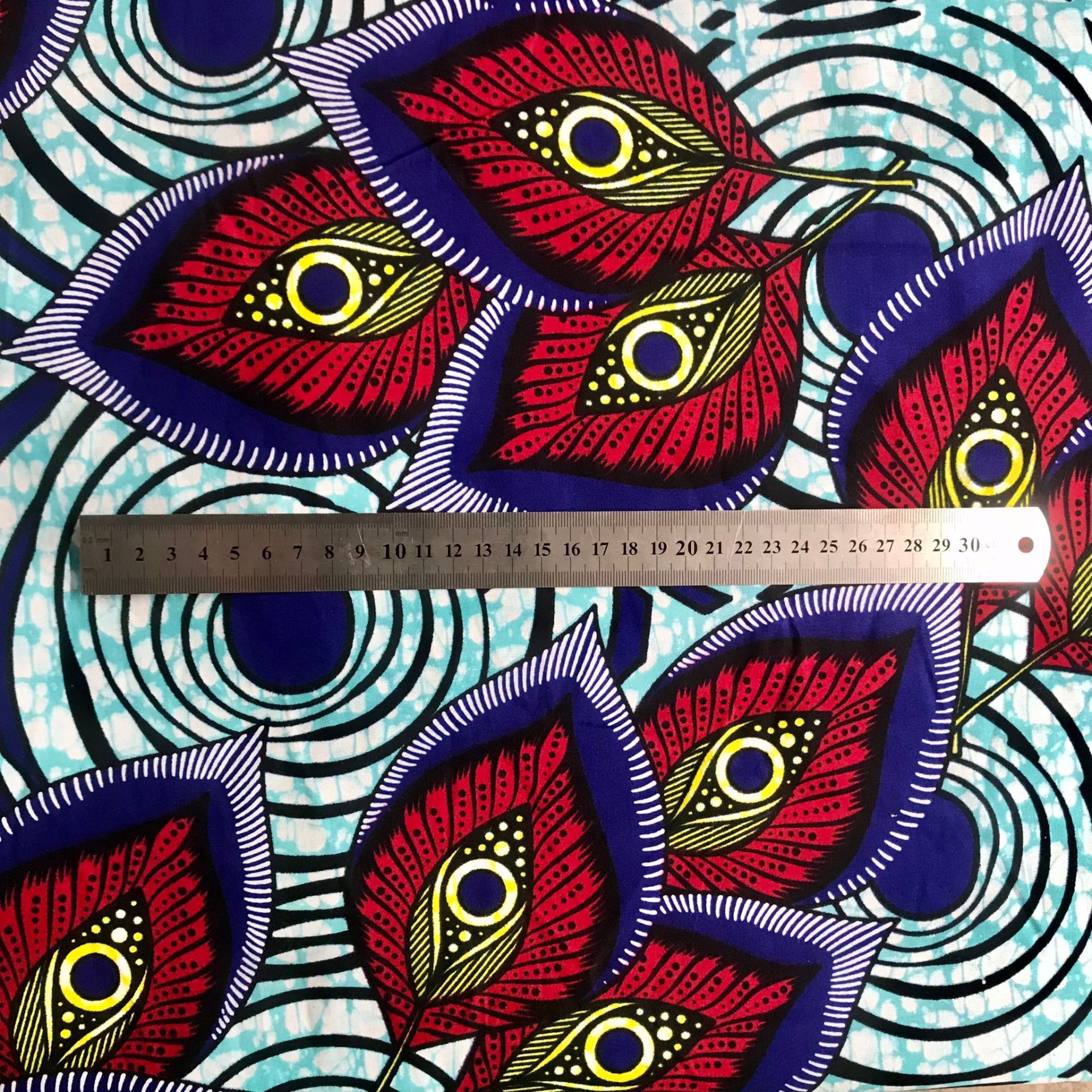 Tissu Africain Motif Plumes — vue 3