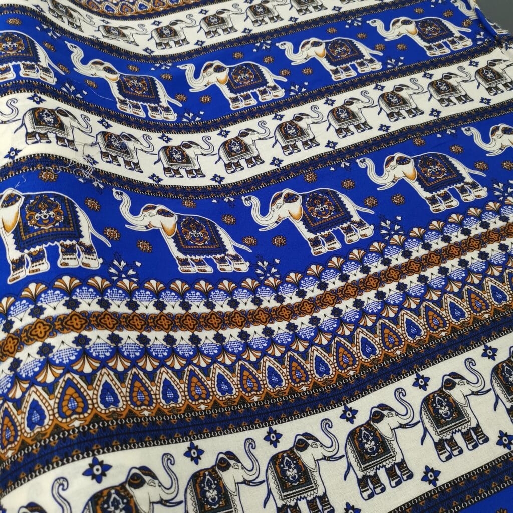 Fibrane Imprimée Éléphant Indien
