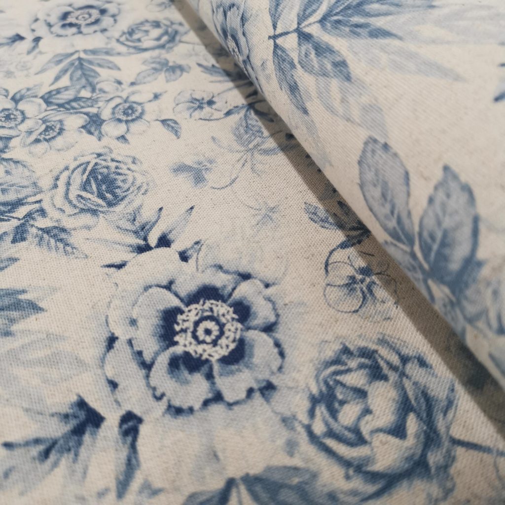Lin Viscose Motif Fleuri