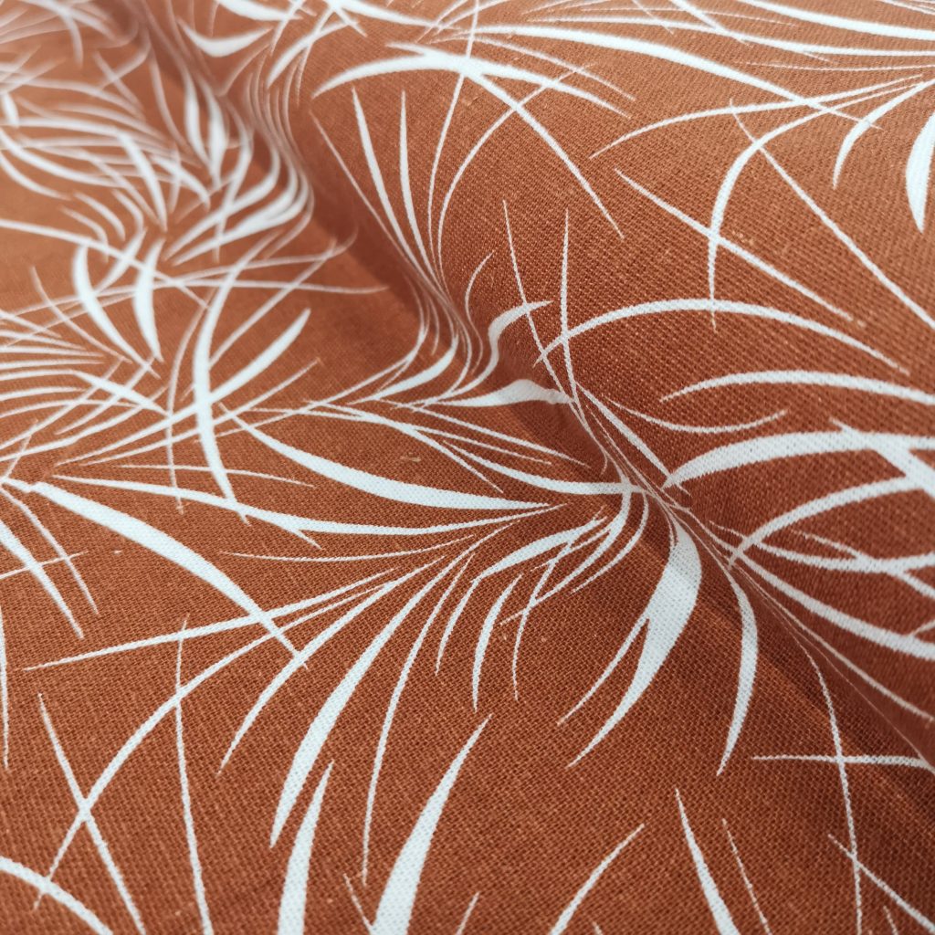 Lin Viscose Motif Fleuri