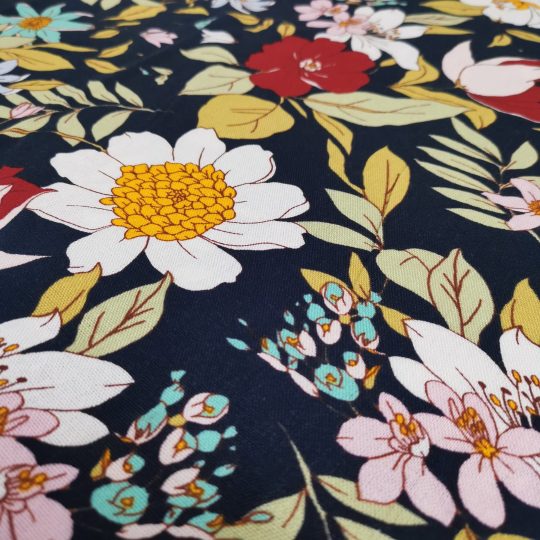 Lin Viscose Motif Fleuri — vue 3