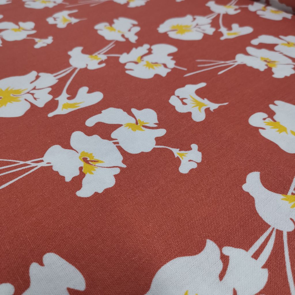 Lin Viscose Motif Fleuri — vue 4