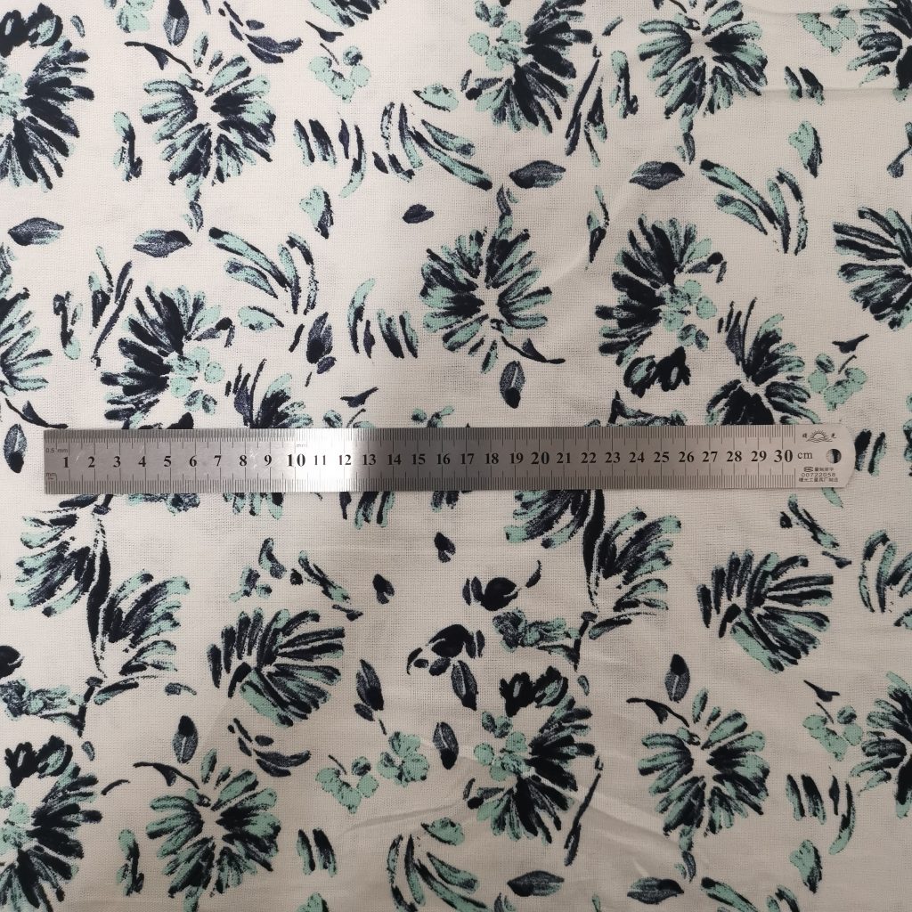 Lin Viscose Motif Fleuri — vue 2