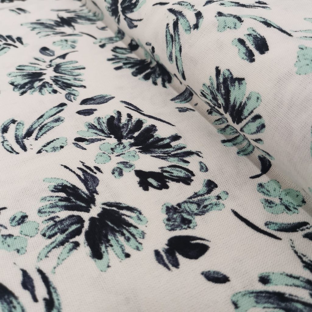 Lin Viscose Motif Fleuri — vue 6