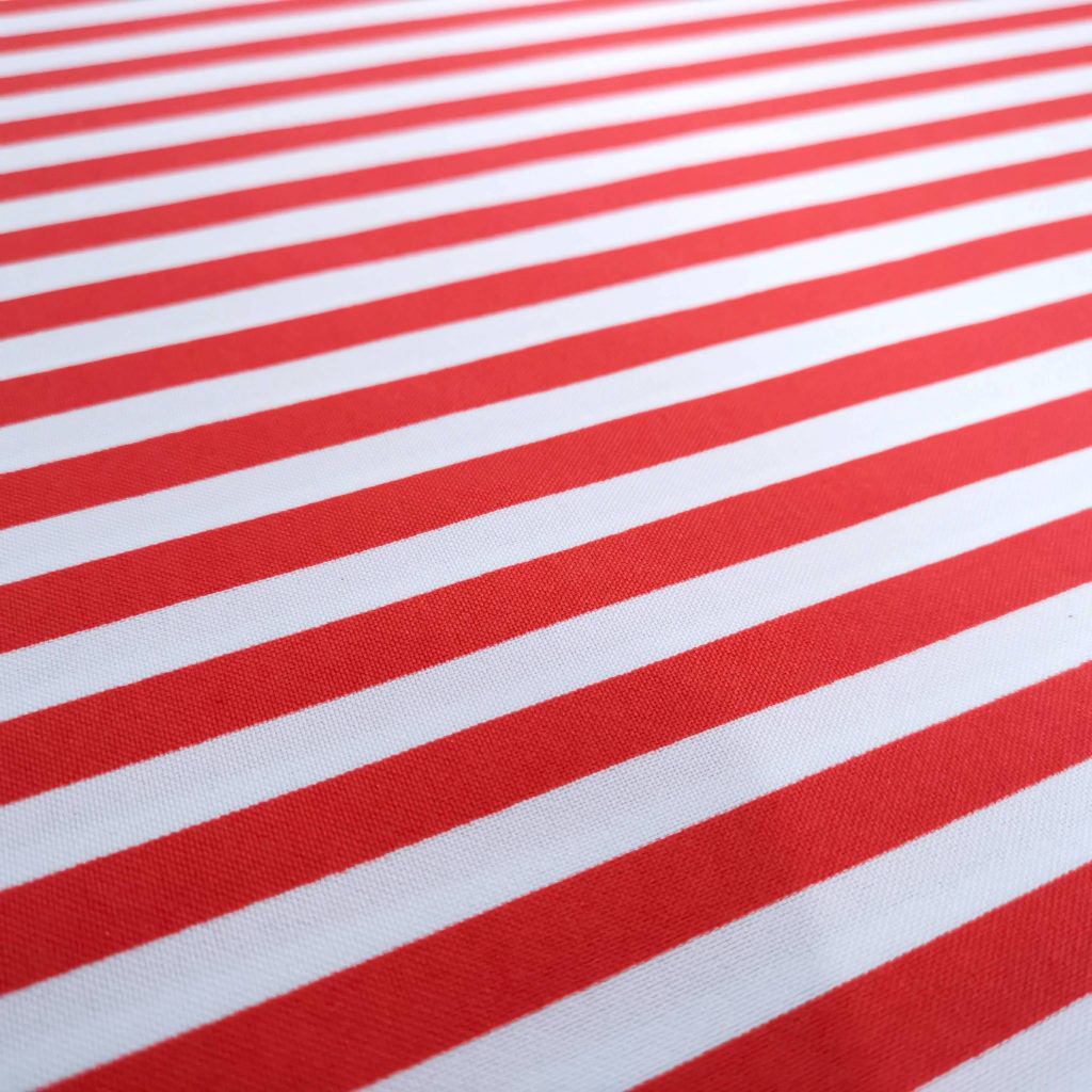 Tissu Rayure Blanche Et Rouge Burton Polyester — vue 2