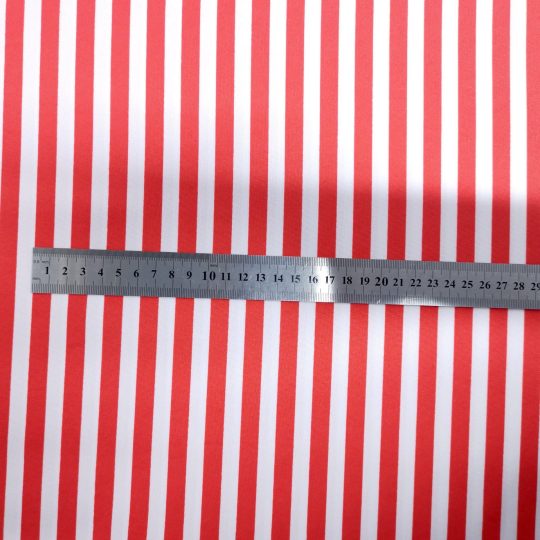 Tissu Rayure Blanche Et Rouge Burton Polyester — vue 4