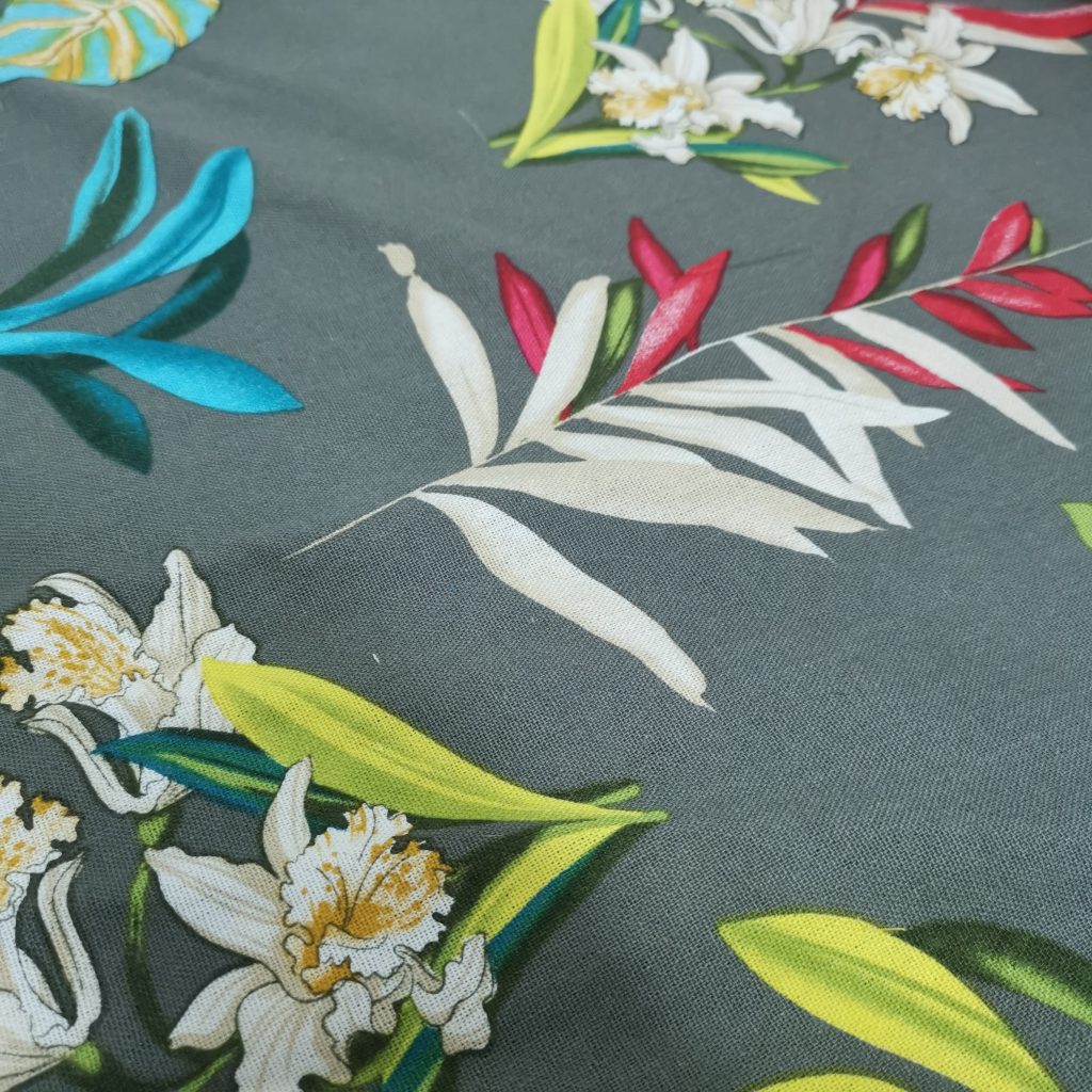 Lin Viscose Motif Fleuri — vue 2