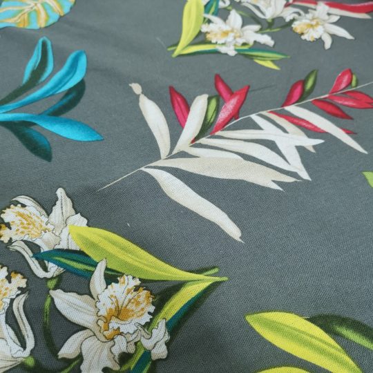 Lin Viscose Motif Fleuri — vue 2