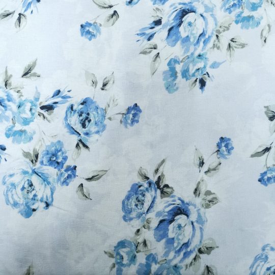 Lin Viscose Motif Fleuri