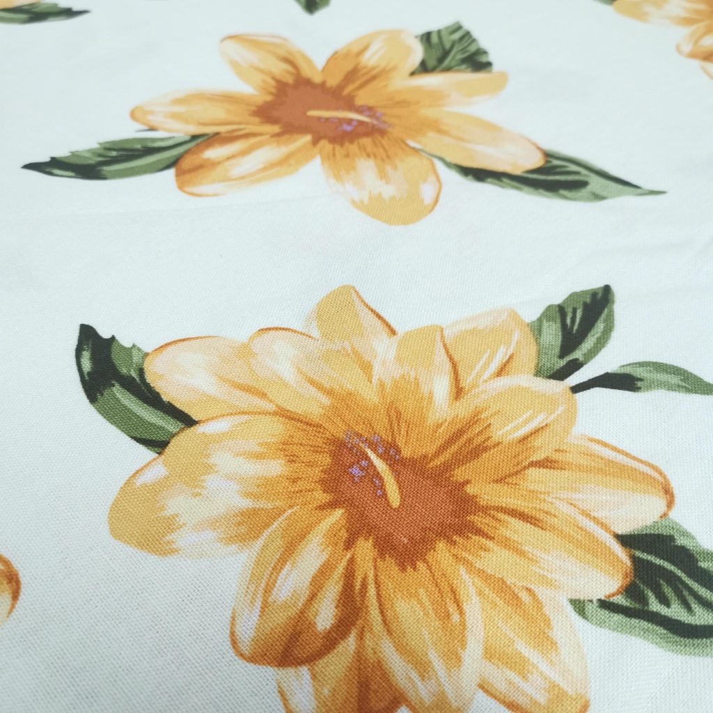 Lin Viscose Motif Fleuri — vue 2