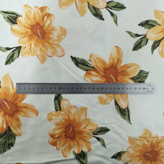 Lin Viscose Motif Fleuri — vue 4