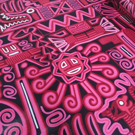 Tissu Africain Motif Ethnique Rose