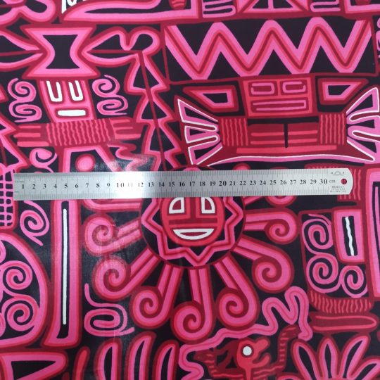 Tissu Africain Motif Ethnique Rose — vue 4