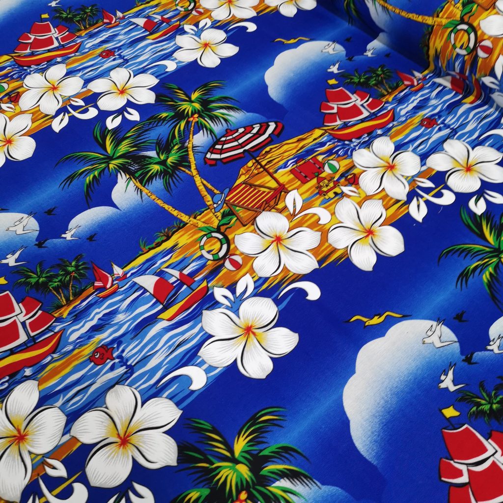 Fibrane Imprimée Plage Tropicale Fleur De Frangipanier Tiaré — vue 4