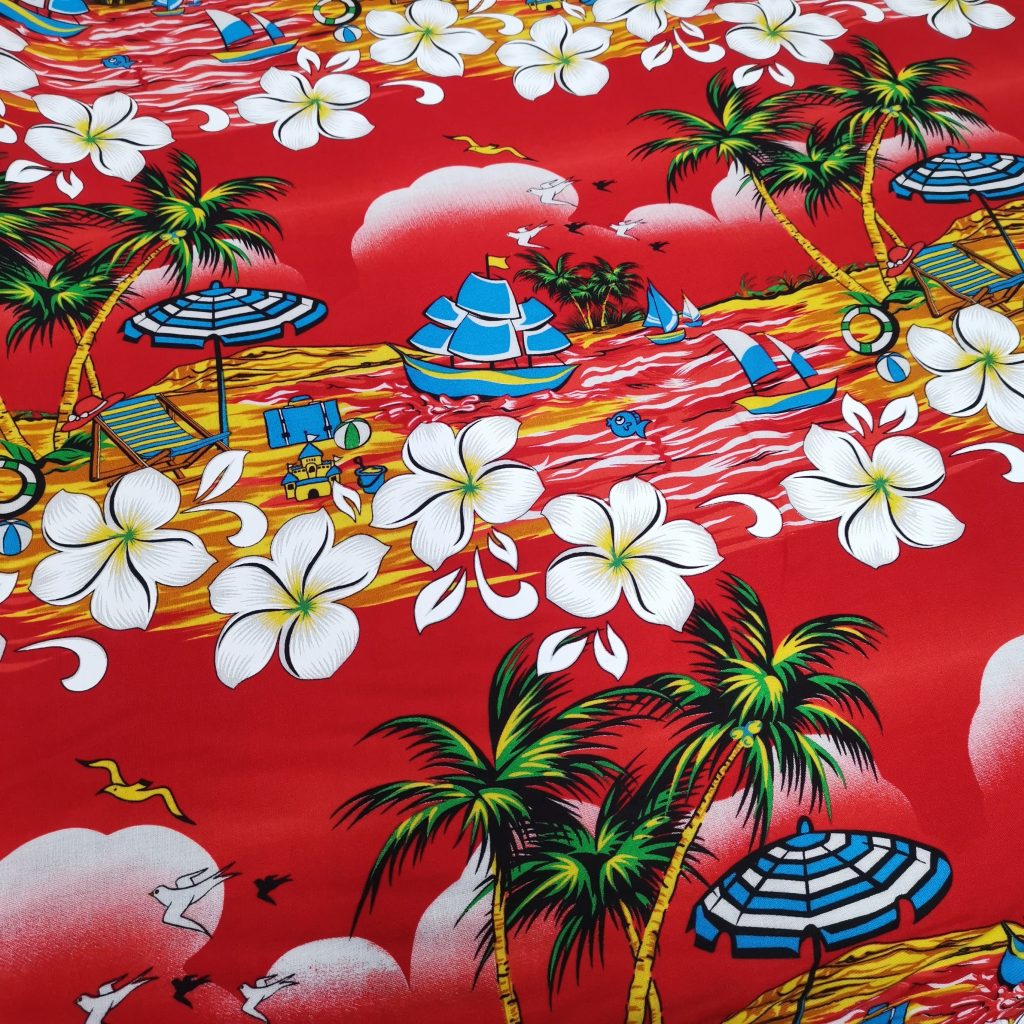 Fibrane Imprimée Plage Tropicale Fleur De Frangipanier Tiaré — vue 5