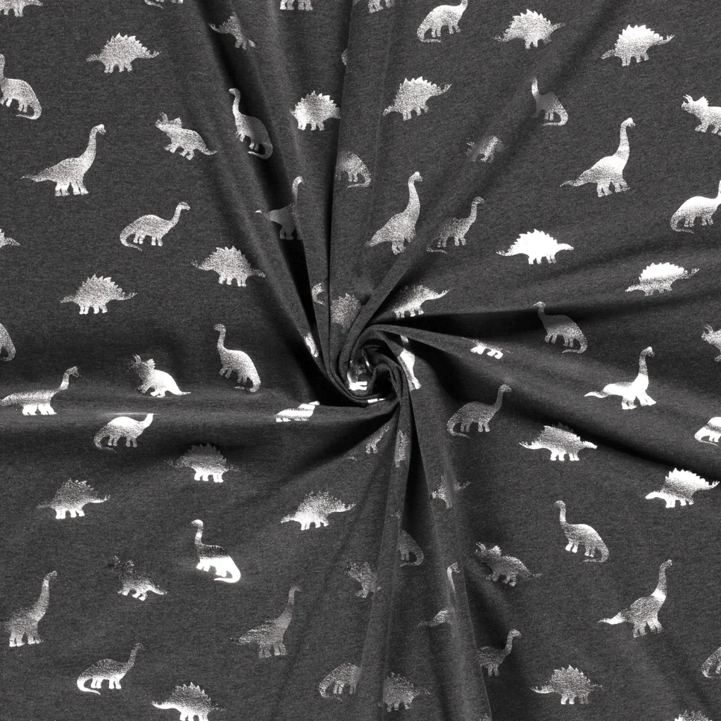 Jersey Coton Lurex – Dinosaures — vue 5