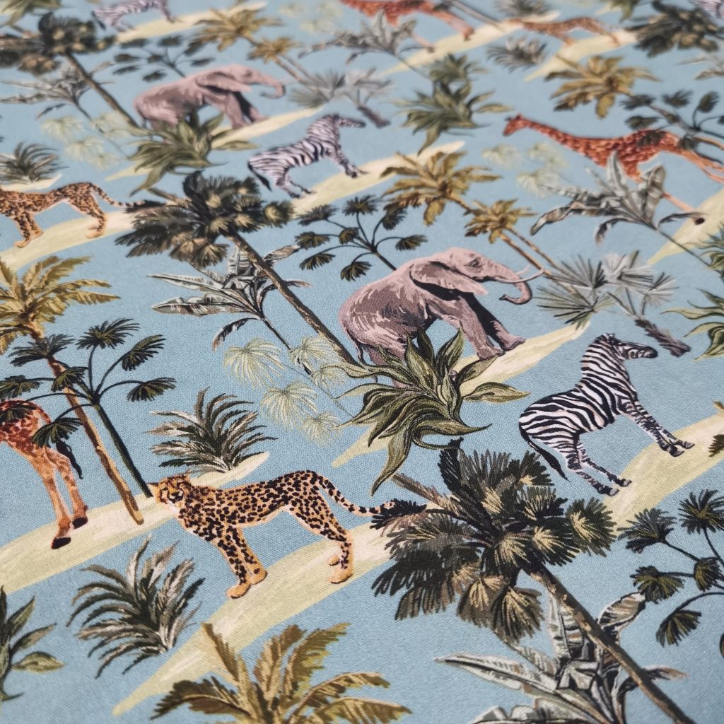 Tissu Coton Imprimé Animaux De La Savane — vue 2