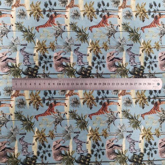 Tissu Coton Imprimé Animaux De La Savane — vue 4