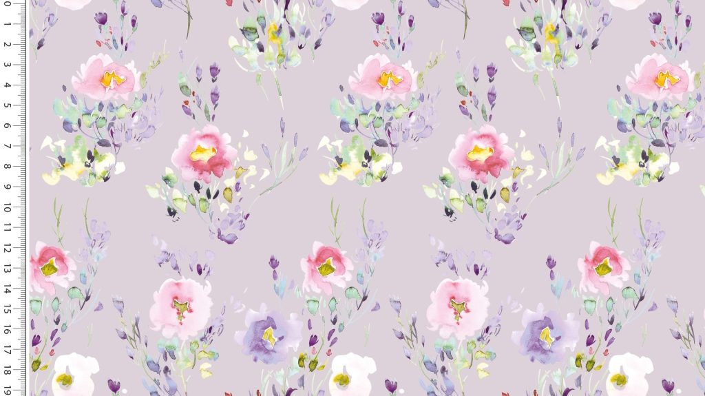 Tissu Coton Imprimé Floral Aquarelle — vue 3