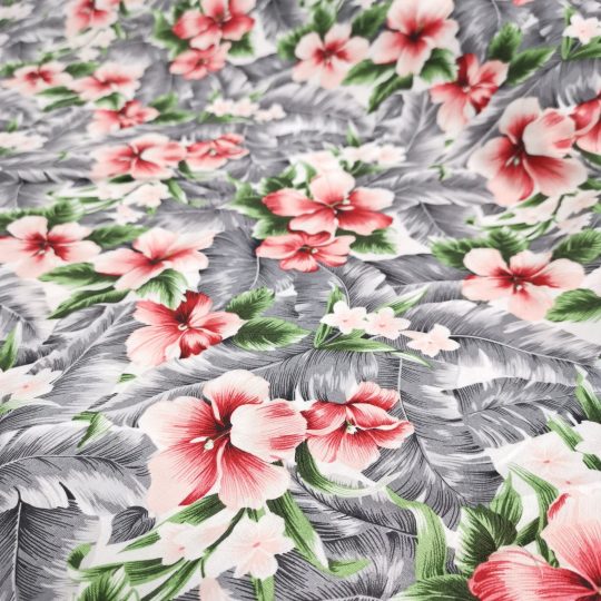 Tissu Coton Imprimé Hibiscus — vue 4