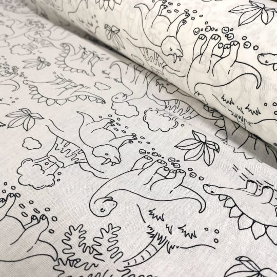 Tissu Coton À Colorier